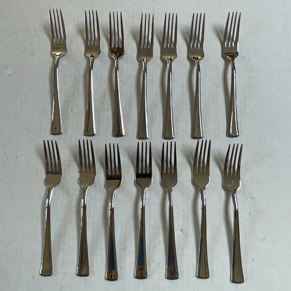 Oneida Moda Stainless Steel Forks 14 Pieces Replacement - Picture 1 of 7